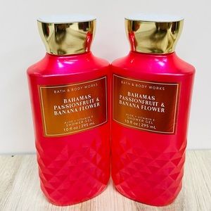 BATH & BODYWORKS- BRAND NEW 2 Pack: Bahamas PassionFruit & Banana Flower